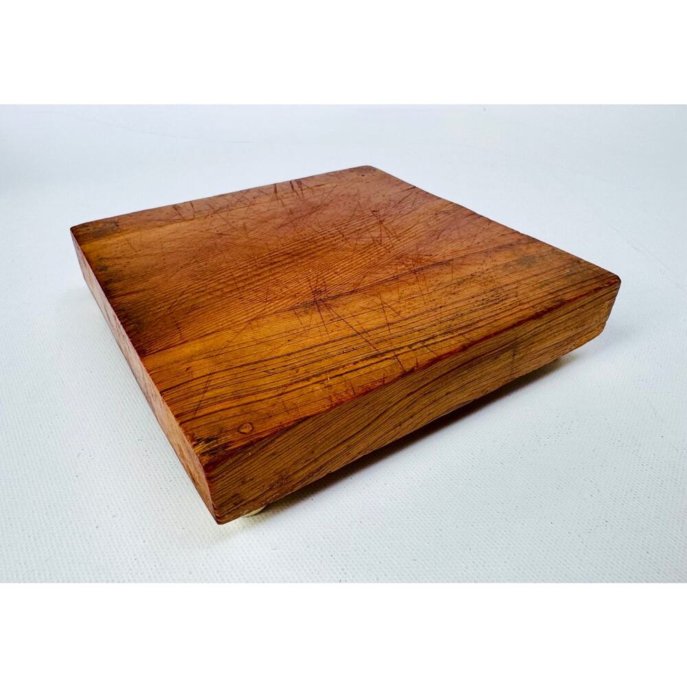 Vintage Footed Wood Cutting Board Rustic Serving Board